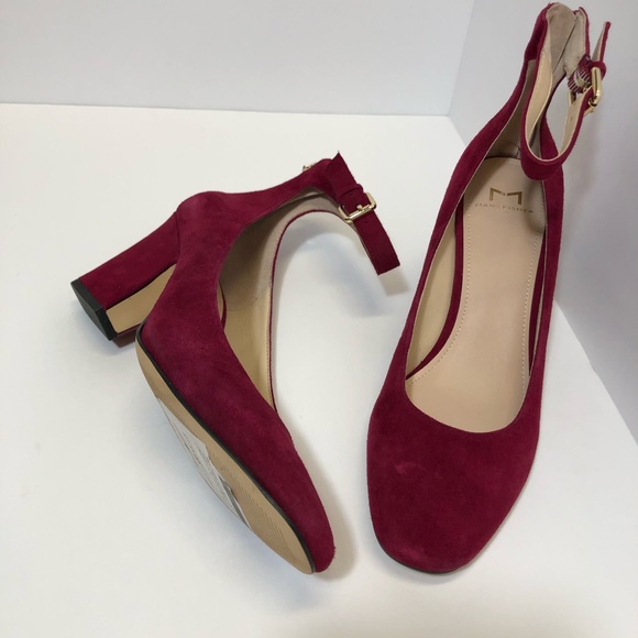 Marc Fisher Shoes - Marc Fisher LTD Anisy Berry Suede Strap Heels